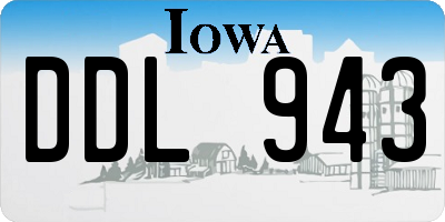 IA license plate DDL943