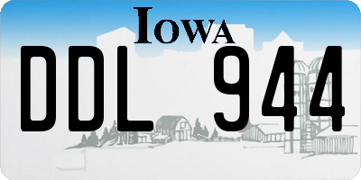 IA license plate DDL944