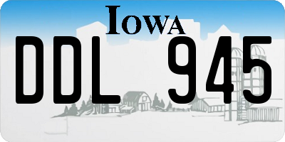IA license plate DDL945