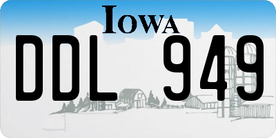 IA license plate DDL949