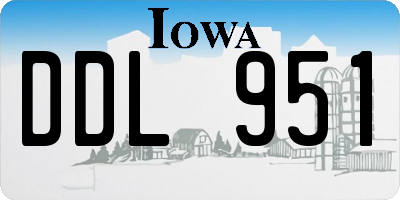 IA license plate DDL951