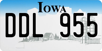 IA license plate DDL955