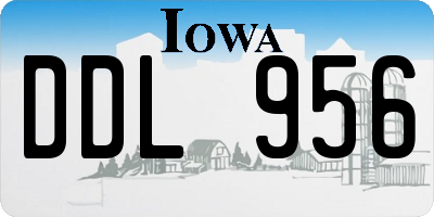 IA license plate DDL956