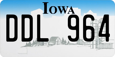 IA license plate DDL964