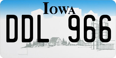IA license plate DDL966