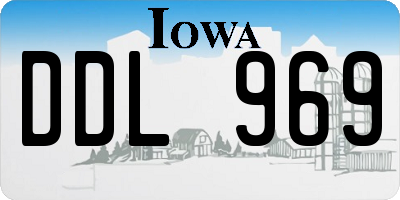 IA license plate DDL969