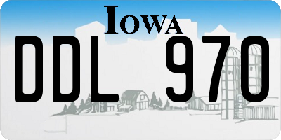 IA license plate DDL970