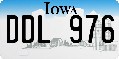IA license plate DDL976