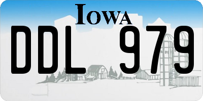 IA license plate DDL979