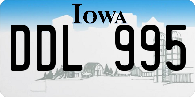 IA license plate DDL995
