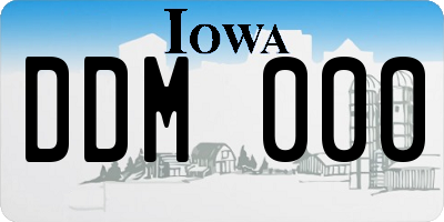 IA license plate DDM000