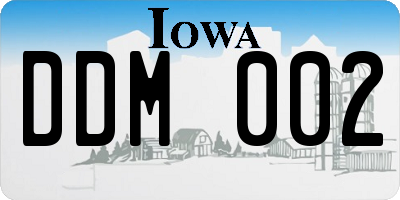 IA license plate DDM002