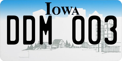 IA license plate DDM003