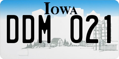 IA license plate DDM021