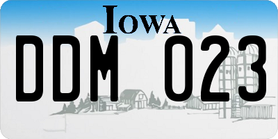 IA license plate DDM023