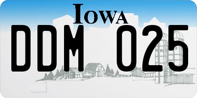 IA license plate DDM025