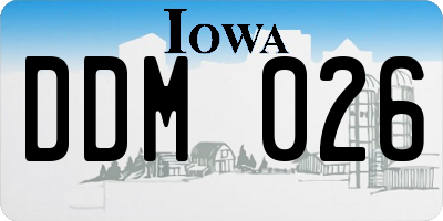 IA license plate DDM026