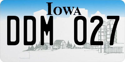 IA license plate DDM027