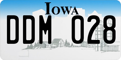 IA license plate DDM028