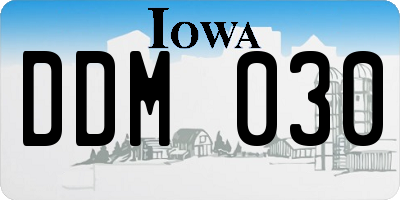 IA license plate DDM030