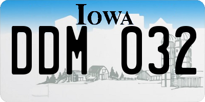 IA license plate DDM032