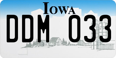 IA license plate DDM033