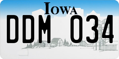 IA license plate DDM034