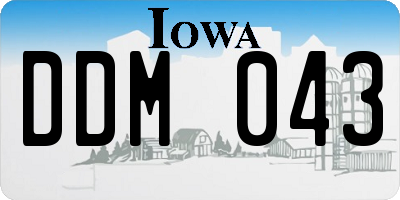 IA license plate DDM043