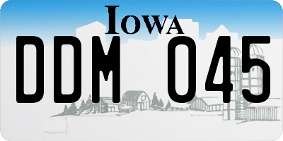 IA license plate DDM045