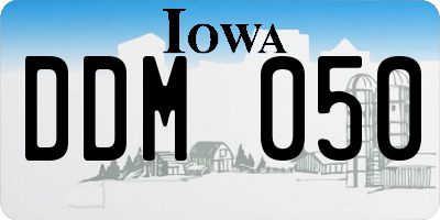 IA license plate DDM050