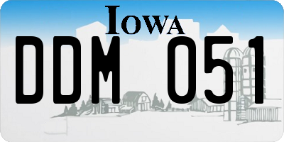 IA license plate DDM051