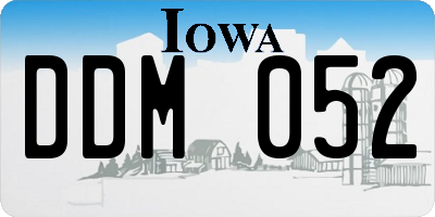 IA license plate DDM052