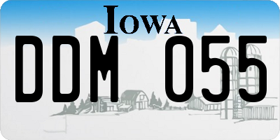 IA license plate DDM055