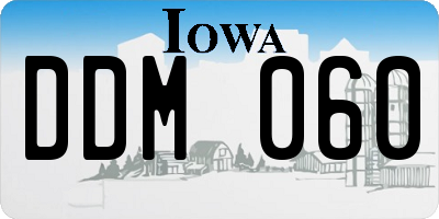 IA license plate DDM060
