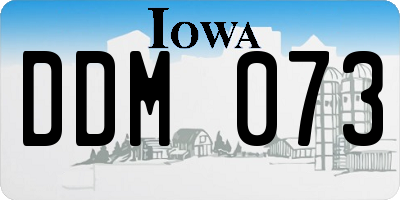 IA license plate DDM073