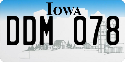 IA license plate DDM078