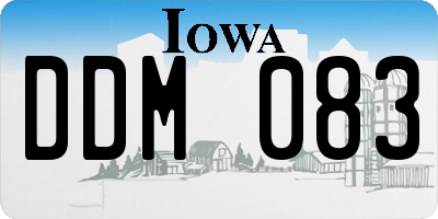 IA license plate DDM083