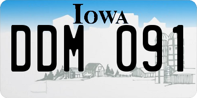 IA license plate DDM091