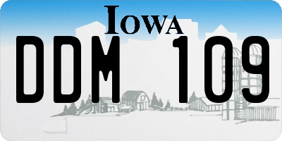 IA license plate DDM109