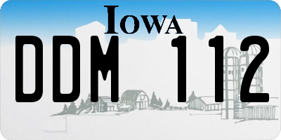 IA license plate DDM112
