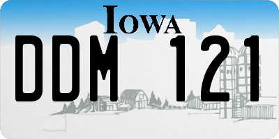 IA license plate DDM121