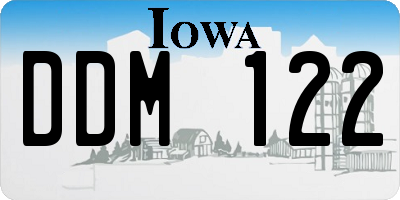 IA license plate DDM122