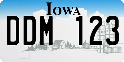 IA license plate DDM123