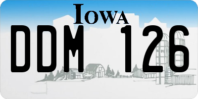 IA license plate DDM126