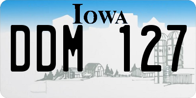 IA license plate DDM127
