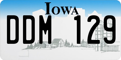 IA license plate DDM129
