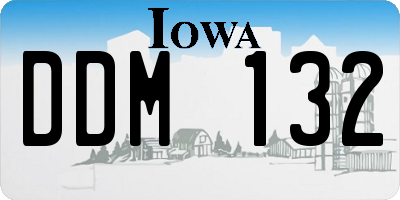 IA license plate DDM132