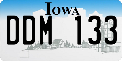 IA license plate DDM133