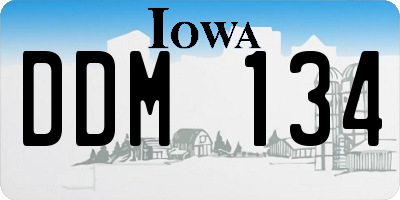 IA license plate DDM134