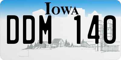 IA license plate DDM140